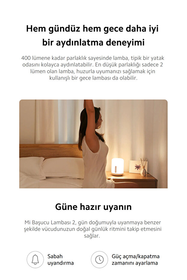 Mi Bedside Lamp 2 Akıllı Başucu Lambası - 6