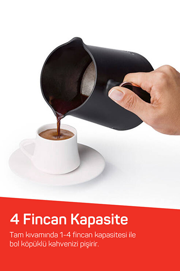 OK004 Okka Minio Türk Kahvesi Makinesi Taşma Önleyici Sistem, 4 Fincan Kapasiteli, Bakır - 6