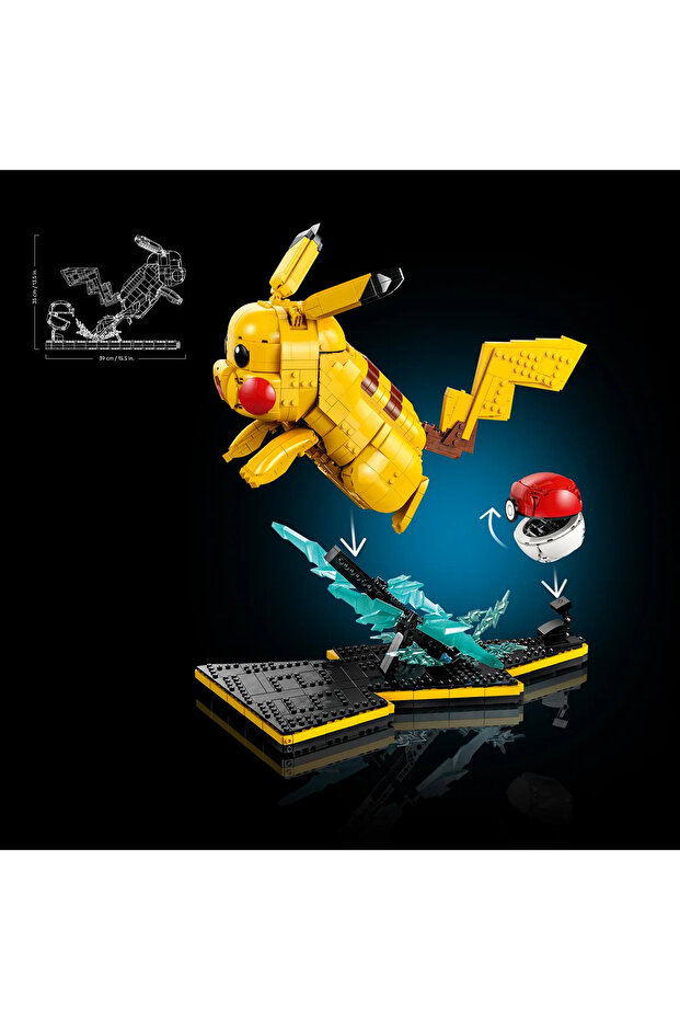 ® Pokémon™ Pikachu ve Poké Topu 72152 - Yetişkinler için Video Oyunu Modeli Yapım Seti (2050 P) - 8