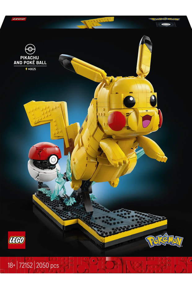® Pokémon™ Pikachu ve Poké Topu 72152 - Yetişkinler için Video Oyunu Modeli Yapım Seti (2050 P) - 4