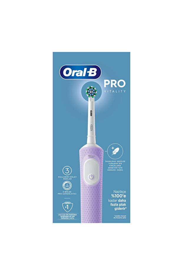 D103 Vitality Pro Cross Action Şarjlı Diş Fırçası - Lila
