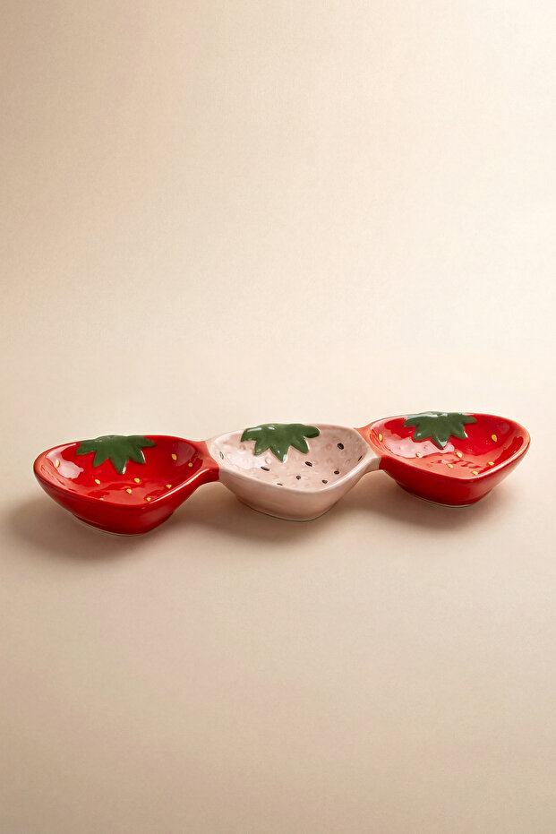 Strawberry Patterned Presentation Plate 29 cm - 4