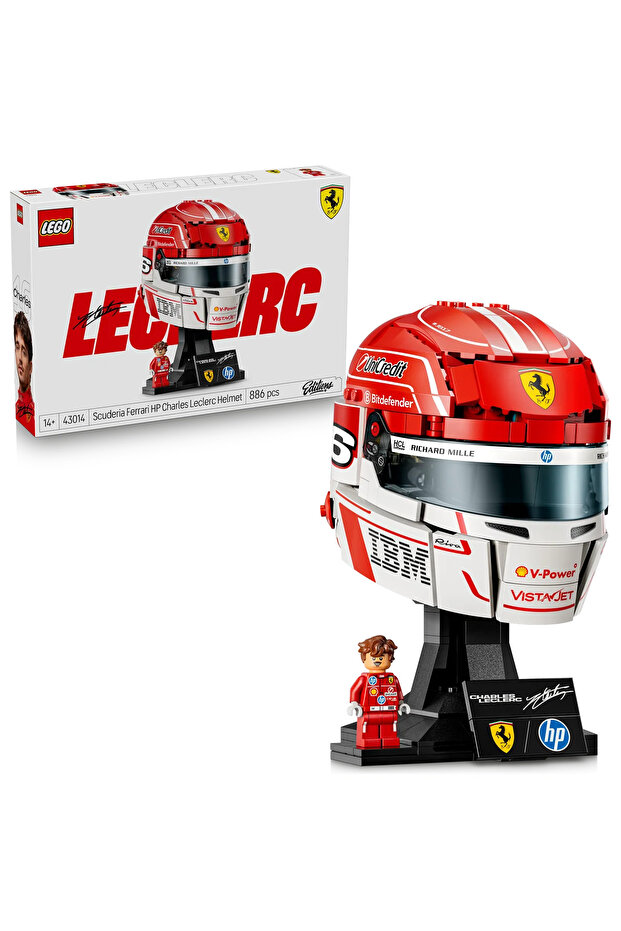 ® Editions Scuderia Ferrari HP Charles Leclerc Kaskı 43014 - 14+ için Oyuncak Yapım Seti (886P)