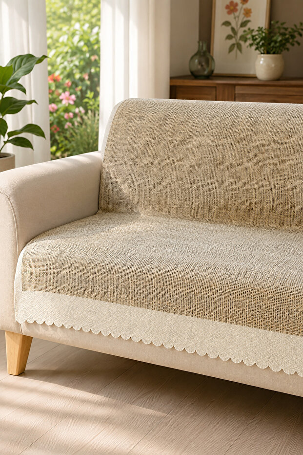 Premium Woven Soft Sofa Cover Multi-Purpose Sofa Shawl with Anti-Slip Sponge (165X205 cm)