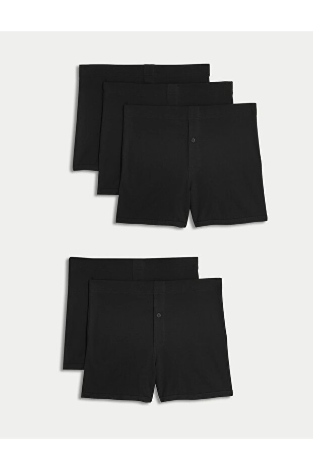 5 Pack Essential Cotton Trunks - 2