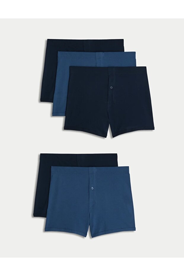5 Pack Essential Cotton Trunks - 1