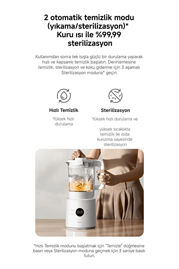 Blender Pro - Sıcak ve Soğuk Blender - Smoothie, Çorba ve Daha Fazlası İçin - Cam Sürahili - 9