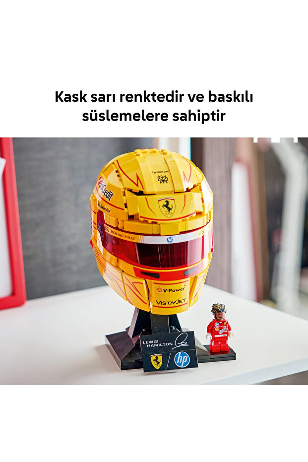 ® Editions Scuderia Ferrari HP Lewis Hamilton Kaskı 43022 - 14+ için Oyuncak Yapım Seti (884P) - 7