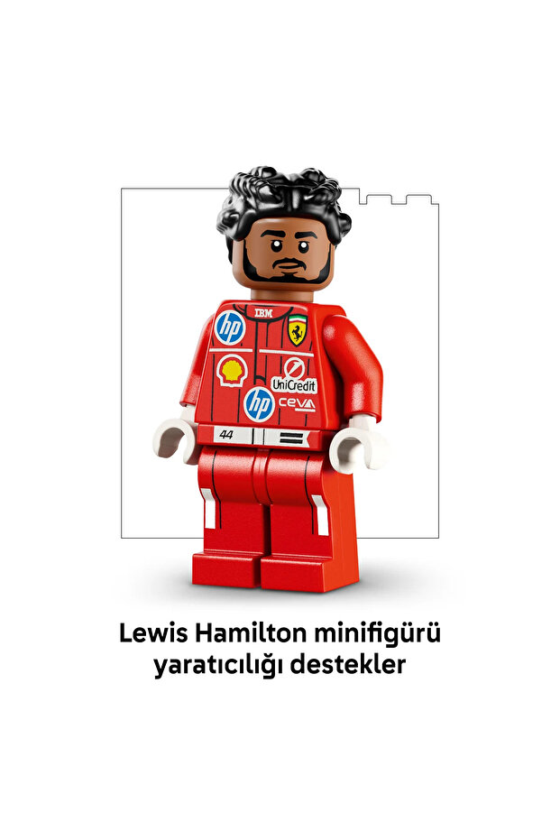 ® Editions Scuderia Ferrari HP Lewis Hamilton Kaskı 43022 - 14+ için Oyuncak Yapım Seti (884P) - 9