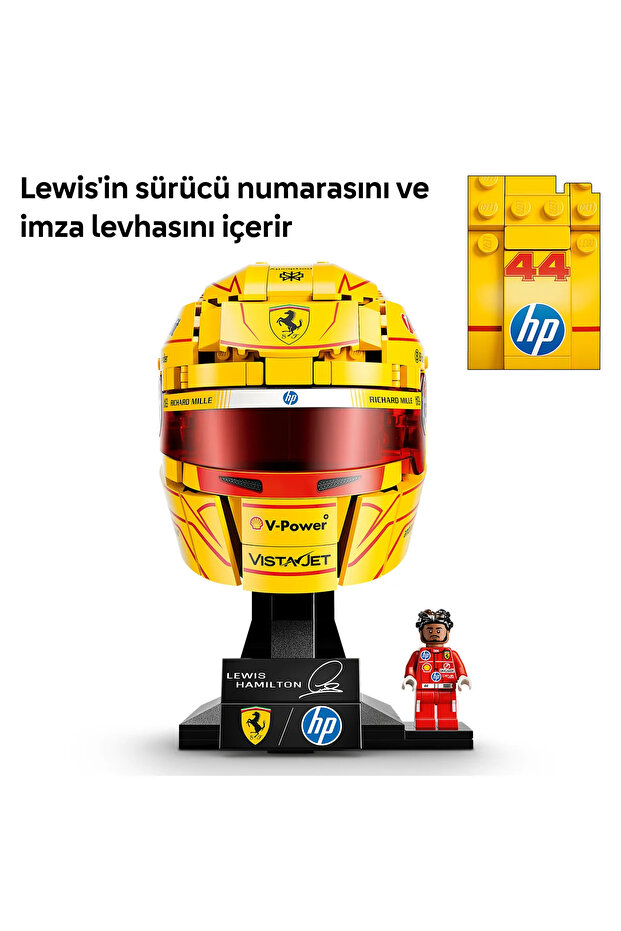 ® Editions Scuderia Ferrari HP Lewis Hamilton Kaskı 43022 - 14+ için Oyuncak Yapım Seti (884P) - 8