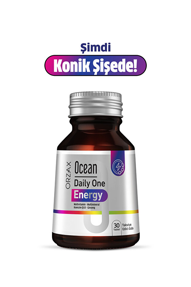 Orzax Daily One Energy Multivitamin-Multimineral (13 Vitamin+10 Mineral) KoenzimQ10-Ginseng 30Tablet - 2