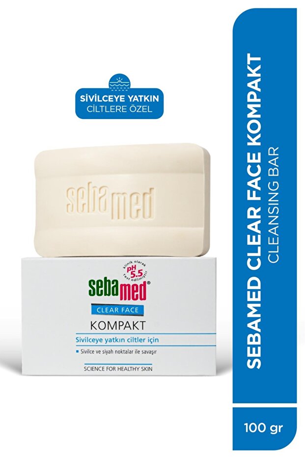 Clear Face Sivilce ve Akne Karşıtı Kompakt Yüz Temizleyici Sabun 100 gr - 1