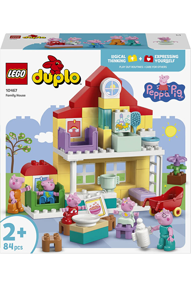 ® DUPLO® Peppa Pig Aile Evi 10467 - 2 Yaş ve Üzeri Çocuklar için Oyuncak Yapım Seti (84 Parça) - 4