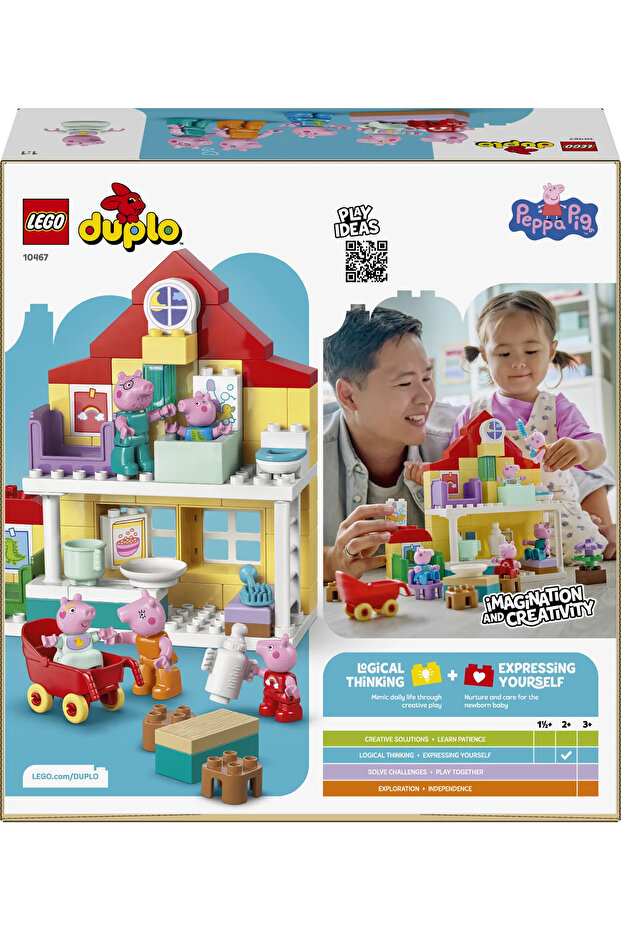 ® DUPLO® Peppa Pig Aile Evi 10467 - 2 Yaş ve Üzeri Çocuklar için Oyuncak Yapım Seti (84 Parça) - 5