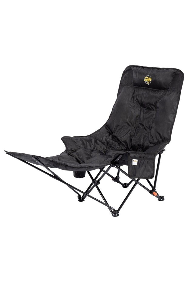 Funky Chairs Stella 4 Kademeli Ayarlanabilen, Ayak Uzatmalı, 500 gr Elyaf Dolgulu,Bardaklıklı, Eşya Cepli, Taşıma Çantalı, Yatabilen Portatif Şezlong Tipi Plaj Kamp Bahçe Sandalyesi