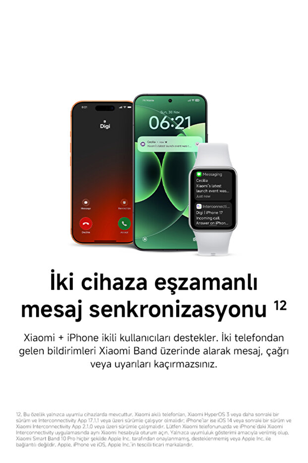Smart Band 10 Pro Pembe Akıllı Bileklik GPS, Sağlık Takibi, iOS Android Uyumlu (Xiaomi TR Garantili) - 6