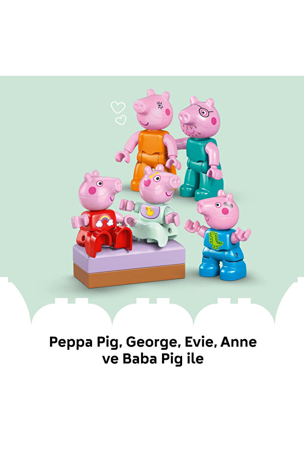 ® DUPLO® Peppa Pig Aile Evi 10467 - 2 Yaş ve Üzeri Çocuklar için Oyuncak Yapım Seti (84 Parça) - 10