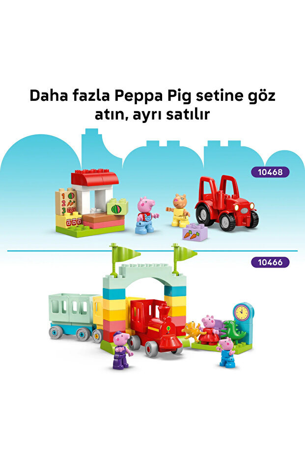 ® DUPLO® Peppa Pig Aile Evi 10467 - 2 Yaş ve Üzeri Çocuklar için Oyuncak Yapım Seti (84 Parça) - 11