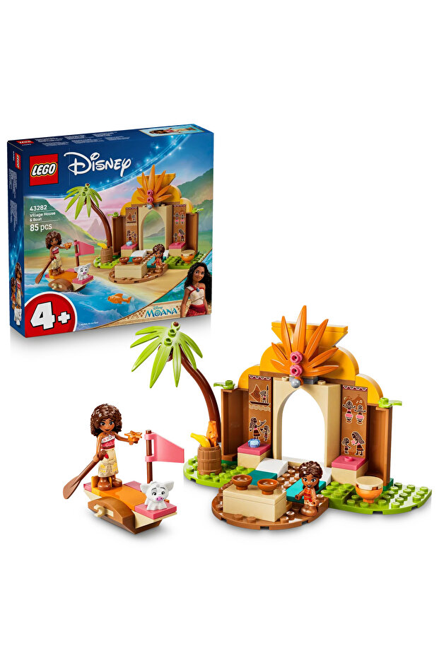 ® ǀ Disney Moana Köy Evi ve Tekne 43282 – 4 Yaş ve Üzeri için Oyuncak Yapım Seti (85 Parça)
