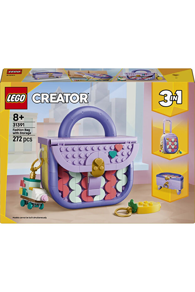 ® Creator 3’ü 1 Arada Saklama Bölmeli Tasarım Çanta 31391 - 8+ için Oyuncak Yapım Seti (272P) - 4