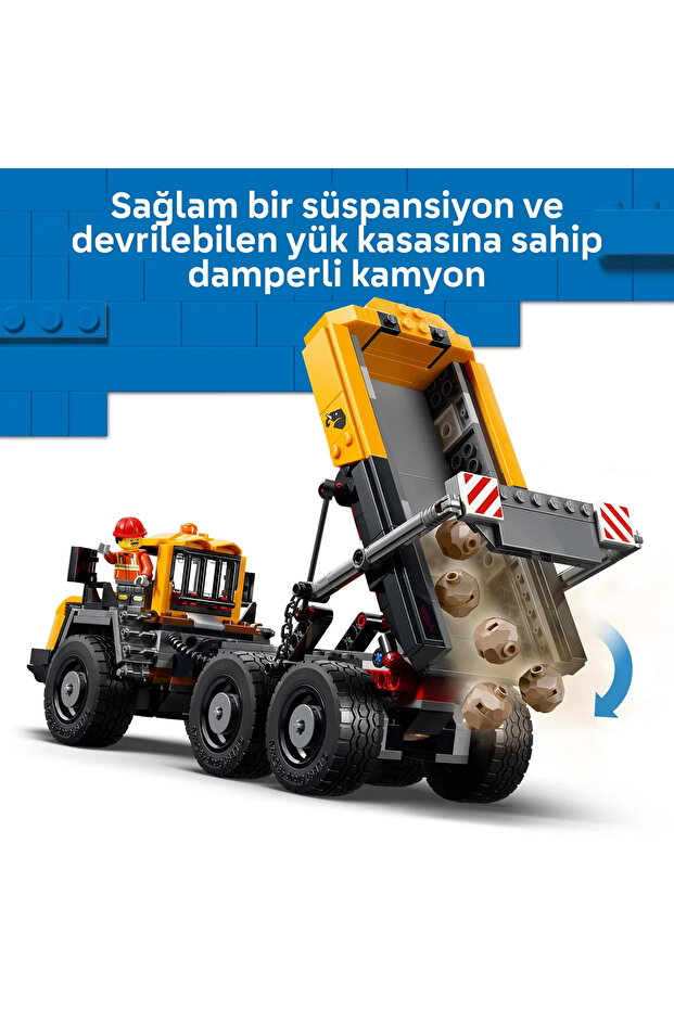 ® City Damperli Kamyon ve Ön Yükleyici 60494 - 8 Yaş Üzeri için Oyuncak Yapım Seti (1132 Parça) - 8