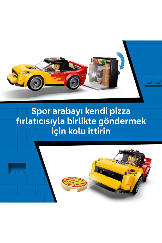 ® City Araçlarla Pizza Dağıtım Deneyimi 60496 - 6 Yaş Üzeri için Oyuncak Yapım Seti (494 Parça) - 9