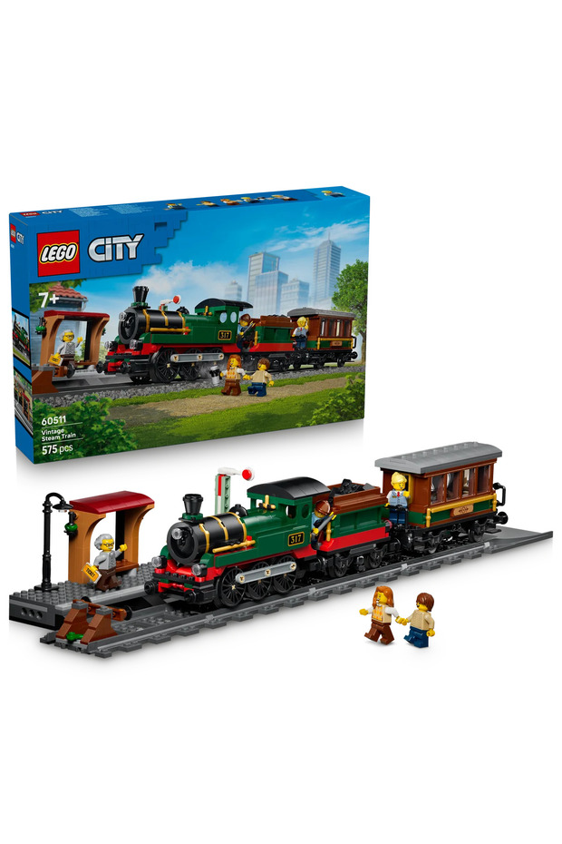 ® City Klasik Buharlı Tren 60511 - 7 Yaş ve Üzeri Çocuklar İçin Oyuncak Yapım Seti (575 Parça) - 1