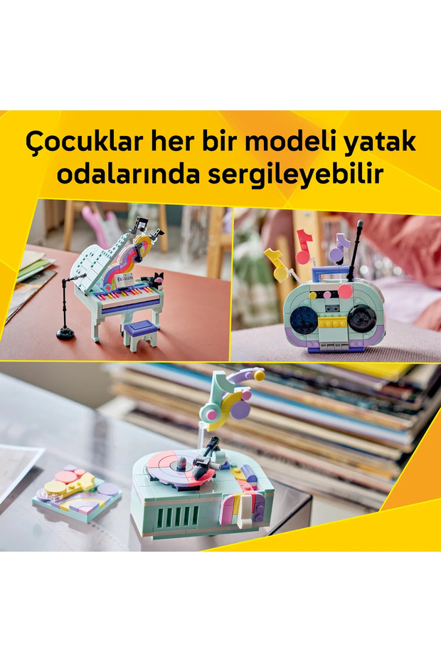 ® Creator 3’ü 1 Arada Müzikal Dekor Kedili Piyano 31392 - 9+ için Oyuncak Yapım Seti (485 Parça) - 7