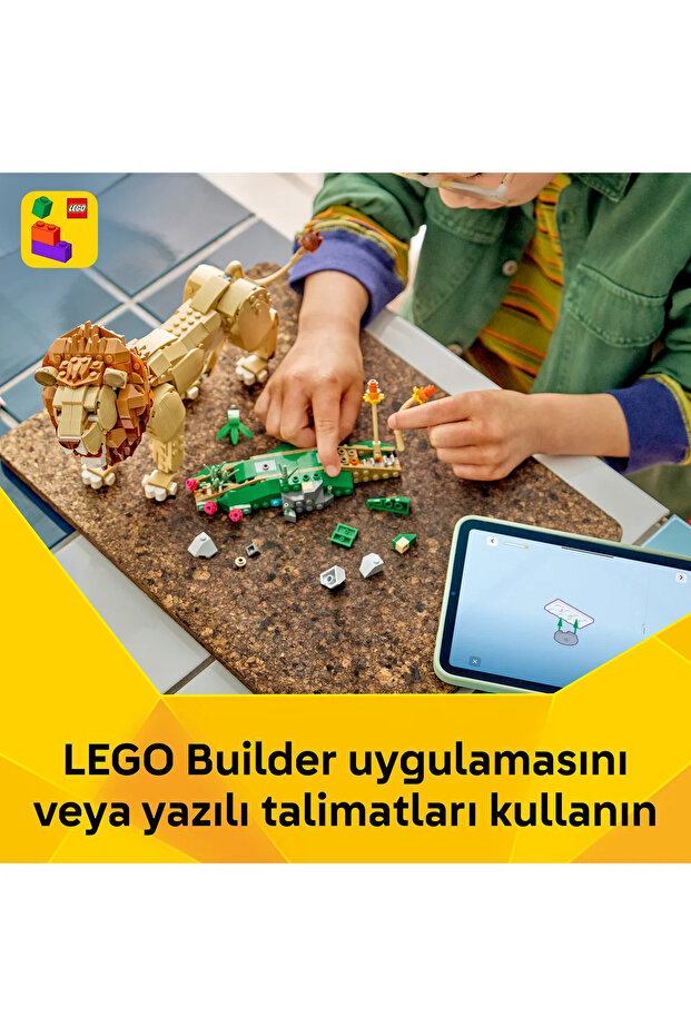 ® Creator 3’ü 1 Arada Vahşi Hayvanlar: Görkemli Aslan 31386 - 9+ için Oyuncak Yapım Seti (839P) - 10
