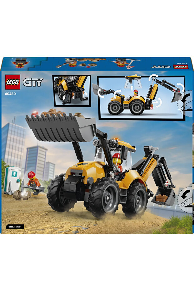® City Sarı Kazıcı Yükleyici 60480 - 7 Yaş ve Üzeri Çocuklar için Oyuncak Yapım Seti (301 Parça) - 5