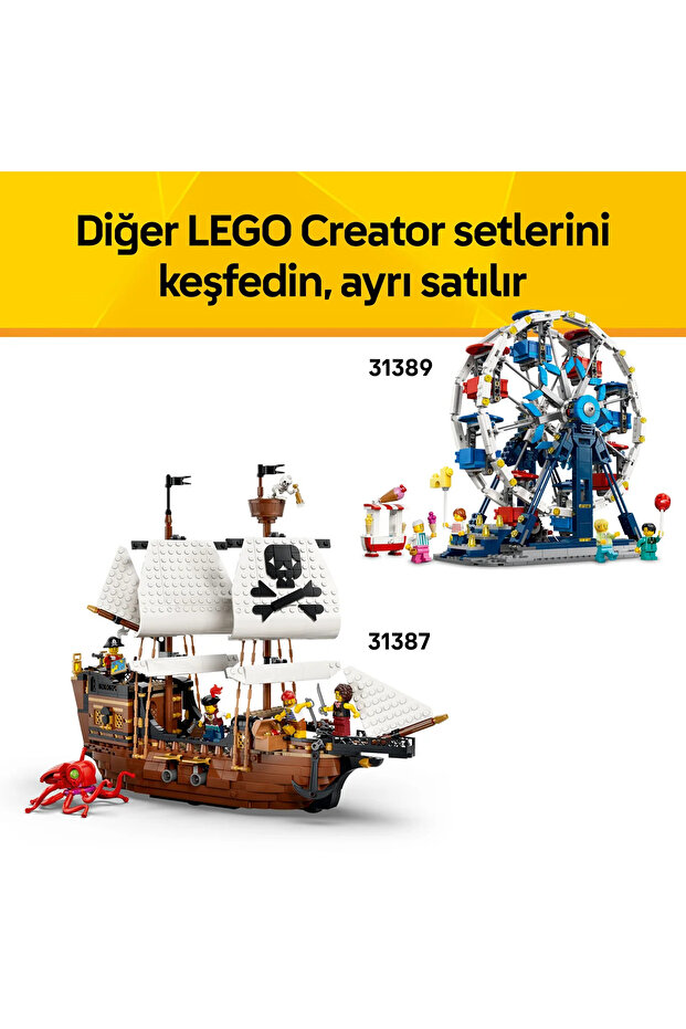 ® Creator 3’ü 1 Arada Vahşi Hayvanlar: Görkemli Aslan 31386 - 9+ için Oyuncak Yapım Seti (839P) - 11