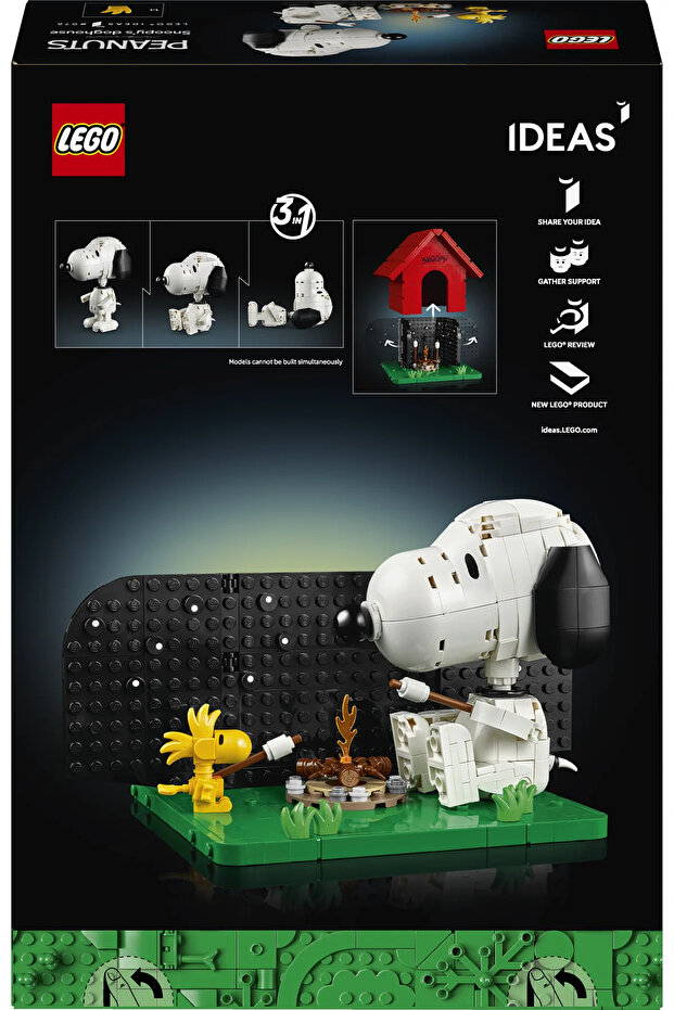 ® Ideas Peanuts: Snoopy’nin Köpek Kulübesi 21368 - Yetişkinler için Model Yapım Seti (964 Parça) - 5