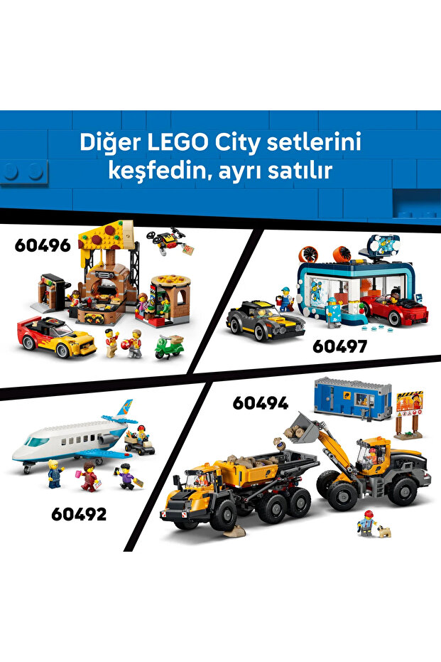 ® City Sarı Kazıcı Yükleyici 60480 - 7 Yaş ve Üzeri Çocuklar için Oyuncak Yapım Seti (301 Parça) - 11