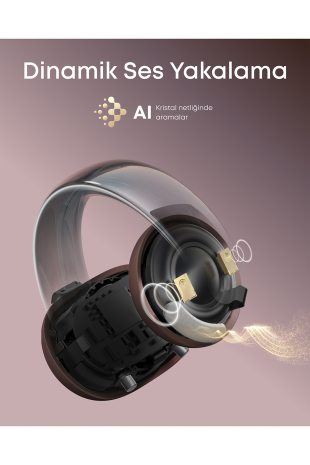 Soundcore AeroClip Bluetooth Kulaklık, 4 Yapay Zeka Destekli Mikrofon, Pembe - A3388 - 8
