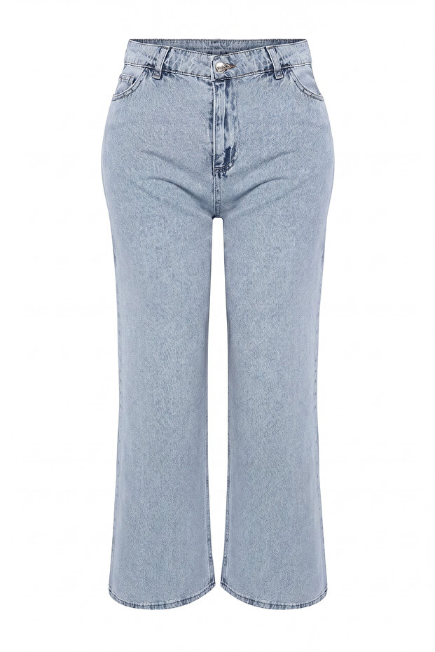 Mavi Yüksek Bel Straight Fit Jeans TBBSS24CJ00026 - 7