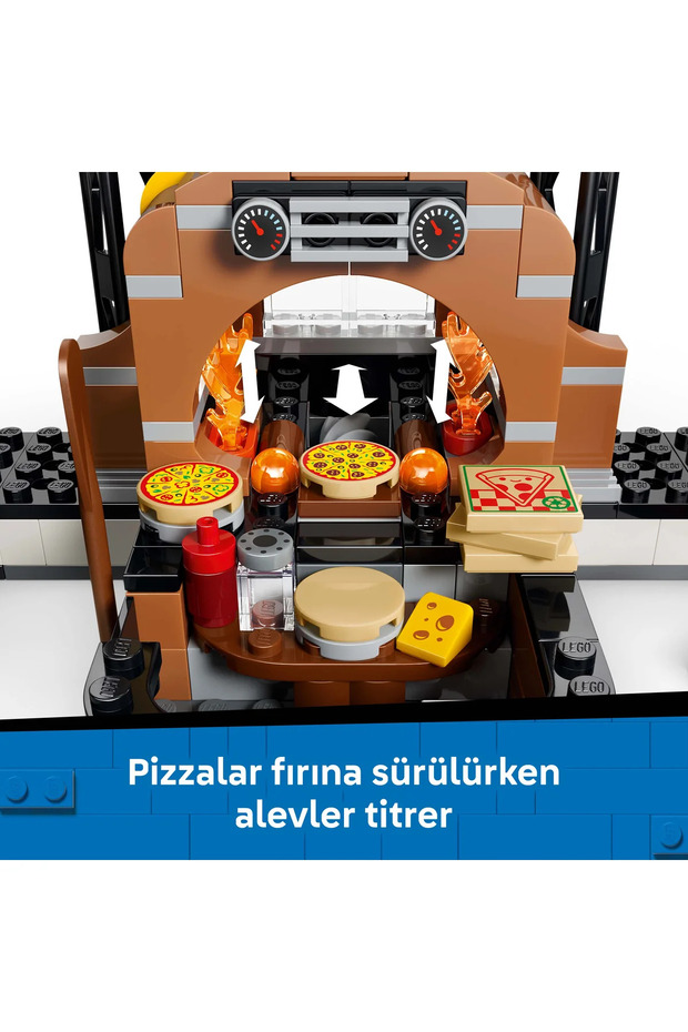 ® City Araçlarla Pizza Dağıtım Deneyimi 60496 - 6 Yaş Üzeri için Oyuncak Yapım Seti (494 Parça) - 8