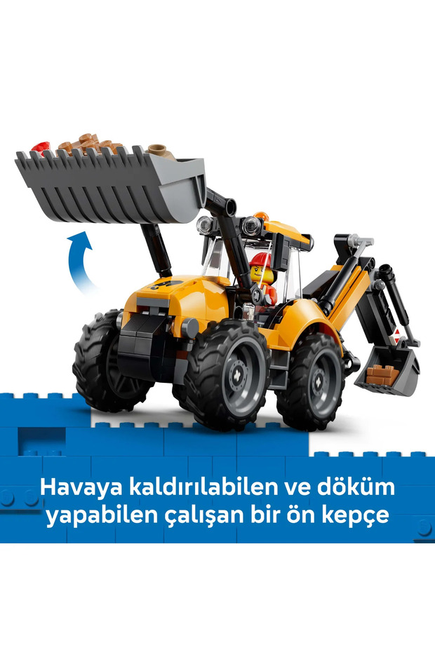 ® City Sarı Kazıcı Yükleyici 60480 - 7 Yaş ve Üzeri Çocuklar için Oyuncak Yapım Seti (301 Parça) - 7