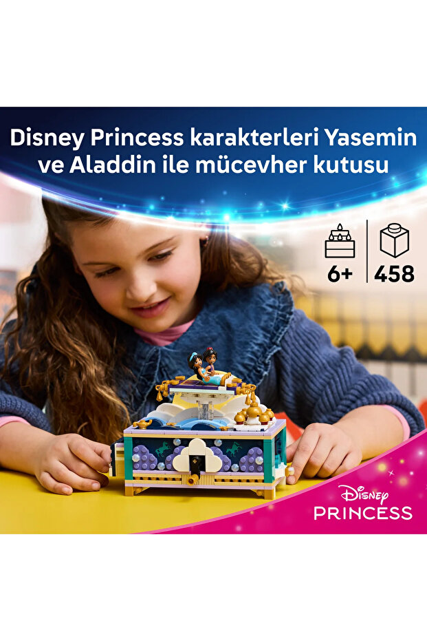 ® ǀ Disney Princess Yasemin’in Mücevher Kutusu 43295 – 6+ için Oyuncak Yapım Seti (458 Parça) - 6