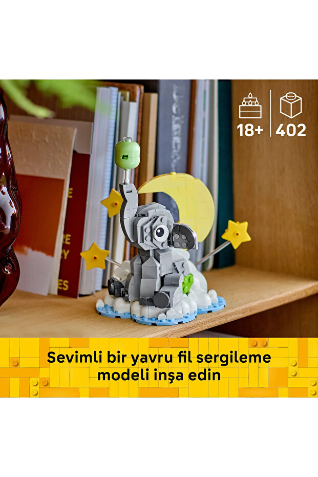 ® Gökyüzündeki Yavru Fil 40814 – Yetişkinler için Dekoratif Model Yapım Seti (402 Parça) - 5
