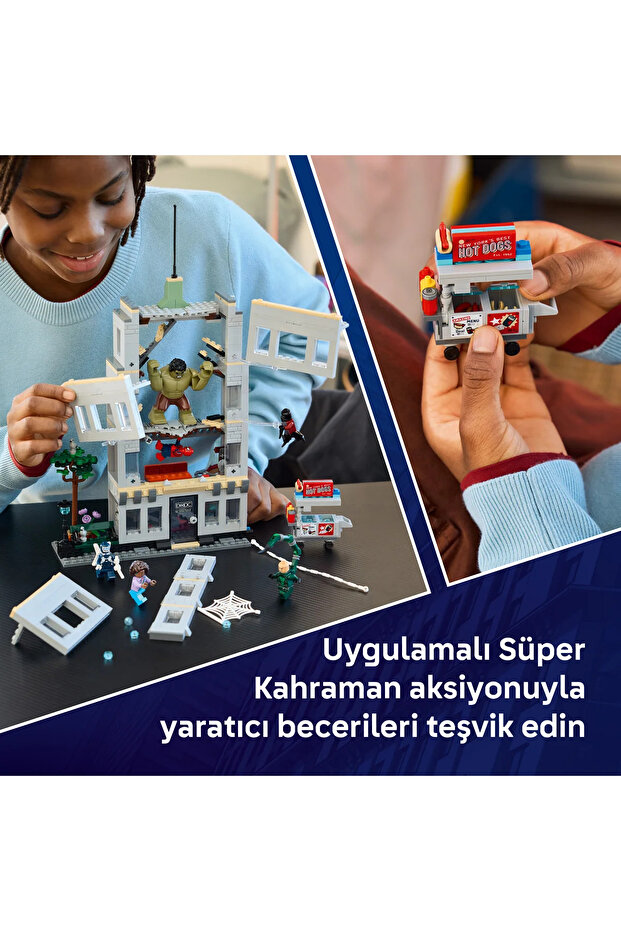 ® ǀ Marvel Örümcek Adam ve Hulk Destansı Çarpışması 76350 - 8+ için Oyuncak Yapım Seti (534P) - 8