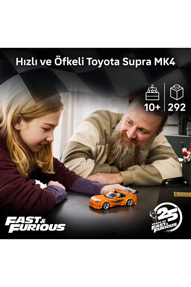 ® Speed Champions Hızlı ve Öfkeli Toyota Supra MK4 77260 - 10+ için Oyuncak Yapım Seti (292P) - 6