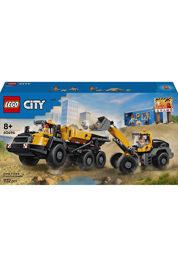 ® City Damperli Kamyon ve Ön Yükleyici 60494 - 8 Yaş Üzeri için Oyuncak Yapım Seti (1132 Parça) - 4