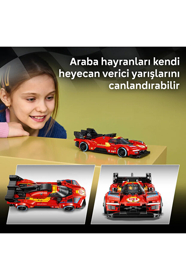 ® Speed Champions Ferrari 499P 77261 - 9 Yaş Üzeri Çocuklar için Oyuncak Yapım Seti (329 Parça) - 7