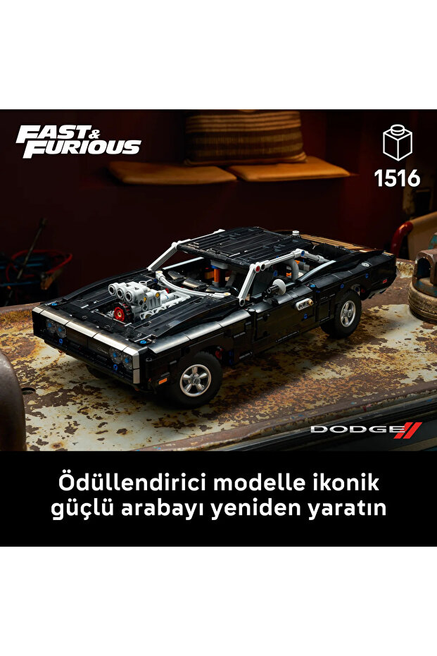 ® Technic Fast and Furious Dodge Charger R/T Araba 42231 - 18+ için Model Yapım Seti (1516P) - 6