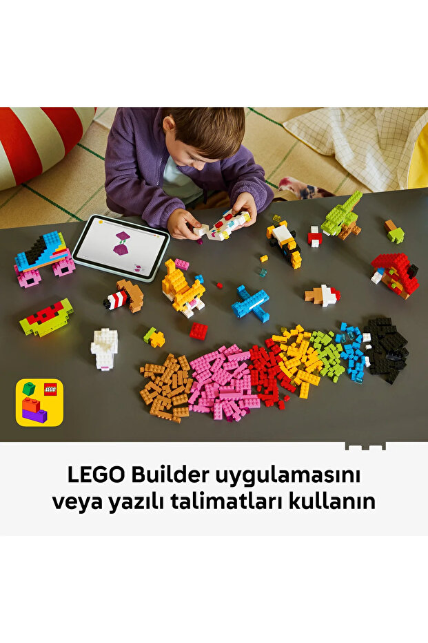 ® Classic Renkli Yaratıcı Yapım Parçaları 11045 - 5+ için Oyuncak Yapım Seti (820 Parça) - 10