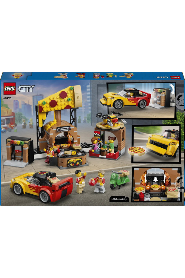 ® City Araçlarla Pizza Dağıtım Deneyimi 60496 - 6 Yaş Üzeri için Oyuncak Yapım Seti (494 Parça) - 5