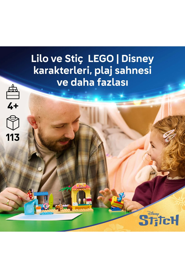 ® ǀ Disney Lilo ve Stiç ile Plaj Eğlencesi 43280 – 4+ Yaş için Oyuncak Yapım Seti (113 Parça) - 6