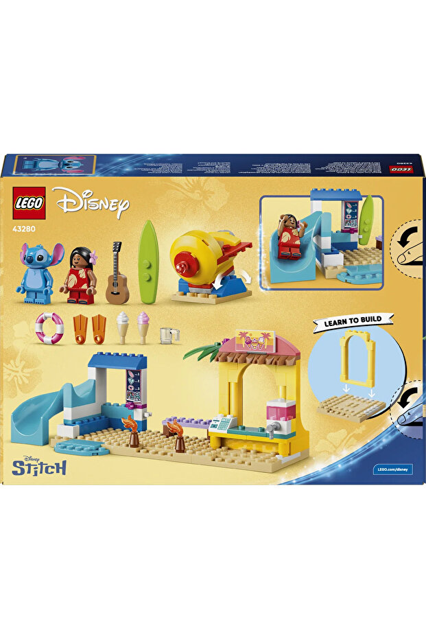 ® ǀ Disney Lilo ve Stiç ile Plaj Eğlencesi 43280 – 4+ Yaş için Oyuncak Yapım Seti (113 Parça) - 5