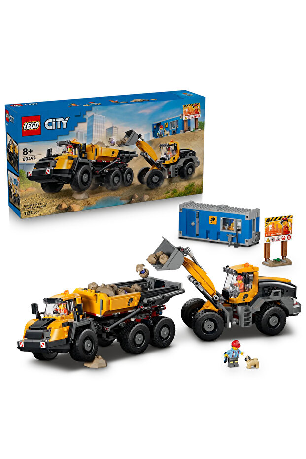 ® City Damperli Kamyon ve Ön Yükleyici 60494 - 8 Yaş Üzeri için Oyuncak Yapım Seti (1132 Parça) - 1