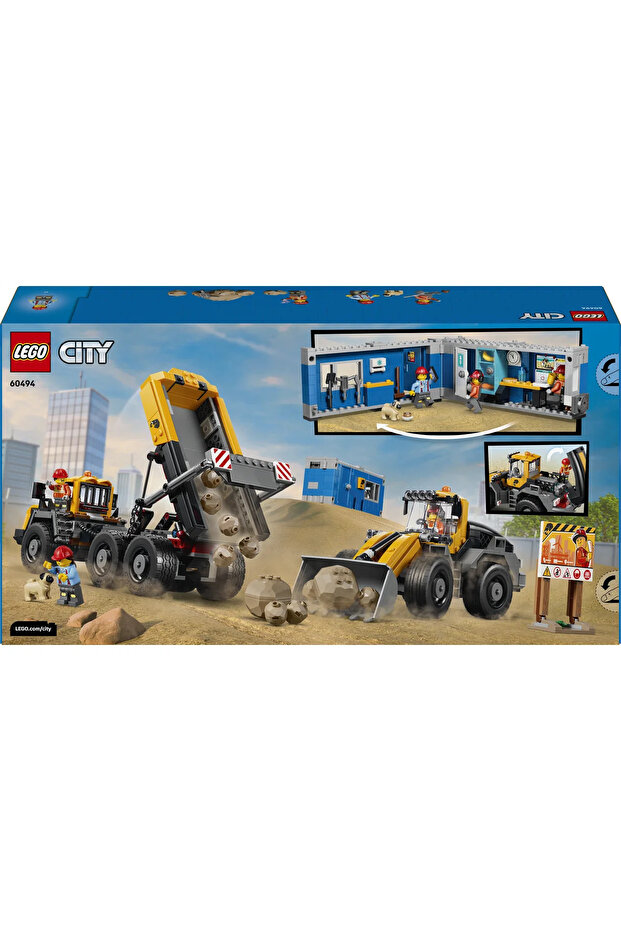® City Damperli Kamyon ve Ön Yükleyici 60494 - 8 Yaş Üzeri için Oyuncak Yapım Seti (1132 Parça) - 5